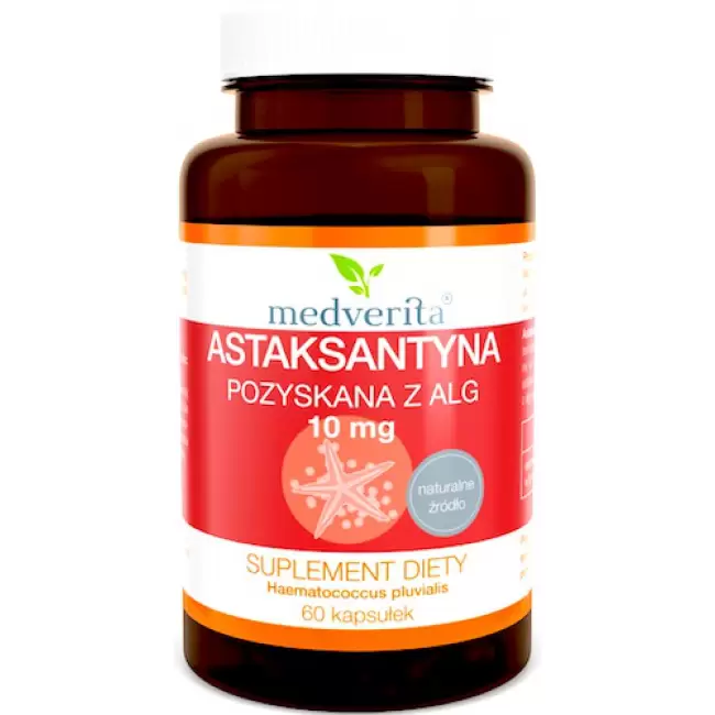 Medverita Astaksantyna 10mg 60kaps - suplement diety