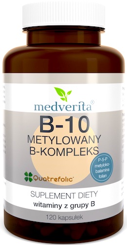 Medverita B-10 Metylowany B-Kompleks witaminy z grupy B 120kaps - suplement diety