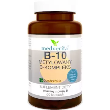 Medverita B-10 Metylowany B-Kompleks witaminy z grupy B 60kaps - suplement diety