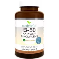 Medverita B-50 Aktywny B-kompleks 120kaps - suplement diety witaminy z grupy B