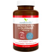 Medverita Berberyna+gurmar 98% ekstrakt 200/50mg 120kaps - suplement diety