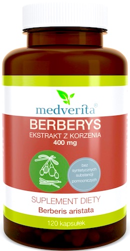 Medverita Berberys ekstrakt z korzenia 400mg 120kaps - suplement diety
