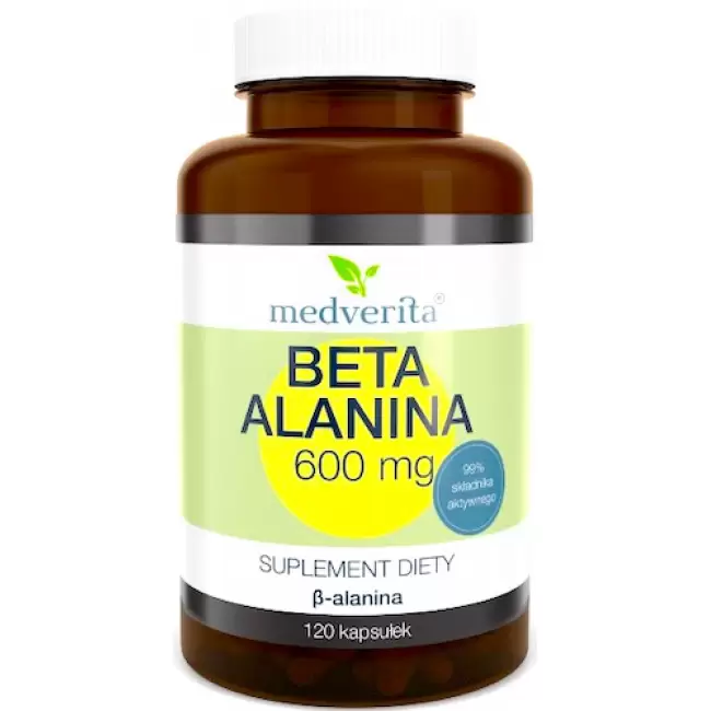 Medverita Beta Alanina 99% 600mg 120kaps - suplement diety