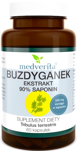 Medverita Buzdyganek 60kaps 90% Saponin - suplement diety Tribulus Terresis