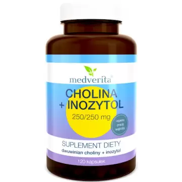 Medverita Cholina + Inozytol 250/250mg 120kaps - suplement diety