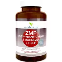 Medverita Cytryniany Cynku i Magnezu + Witamina B6 P-5-P 100kaps ZMP - suplement diety