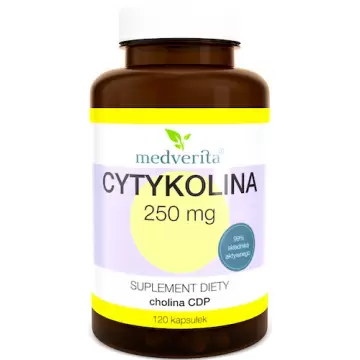 Medverita Cytykolina 250mg 120kaps - suplement diety Cholina CDP Pamięć