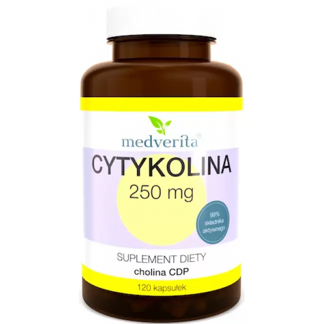 Medverita Cytykolina 250mg 120kaps - suplement diety Cholina CDP Pamięć