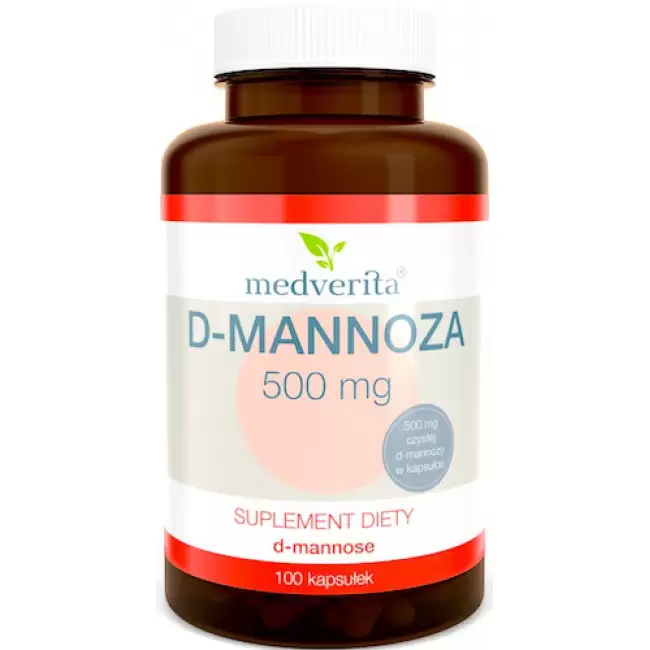 Medverita D-mannoza 500mg 100kaps - suplement diety