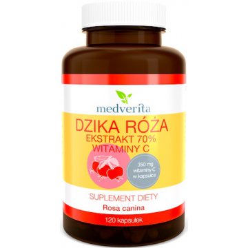 Medverita Dzika róża 120kaps ekstrakt 70% - suplement diety Witamina C