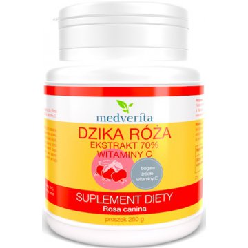 Medverita Dzika Róża ekstrakt 70% witaminy C 250g proszek - suplement diety