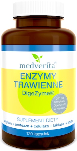 Medverita Enzymy Trawienne 120kaps - suplement diety