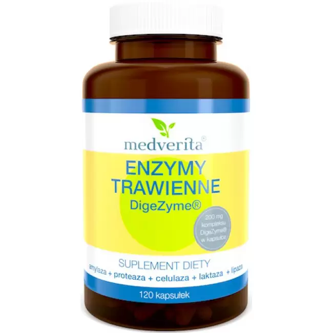 Medverita Enzymy Trawienne 120kaps - suplement diety