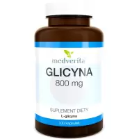 Medverita Glicyna 800mg L-glicyna 100kaps suplement diety Aminokwas Pamięć Sen