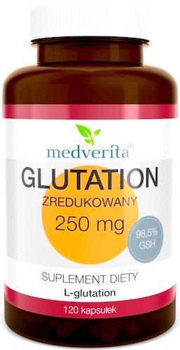 Medverita Glutation zredukowany 250mg 120kaps - suplement diety