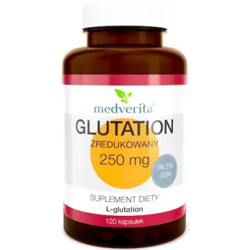 Medverita Glutation zredukowany 250mg 120kaps - suplement diety