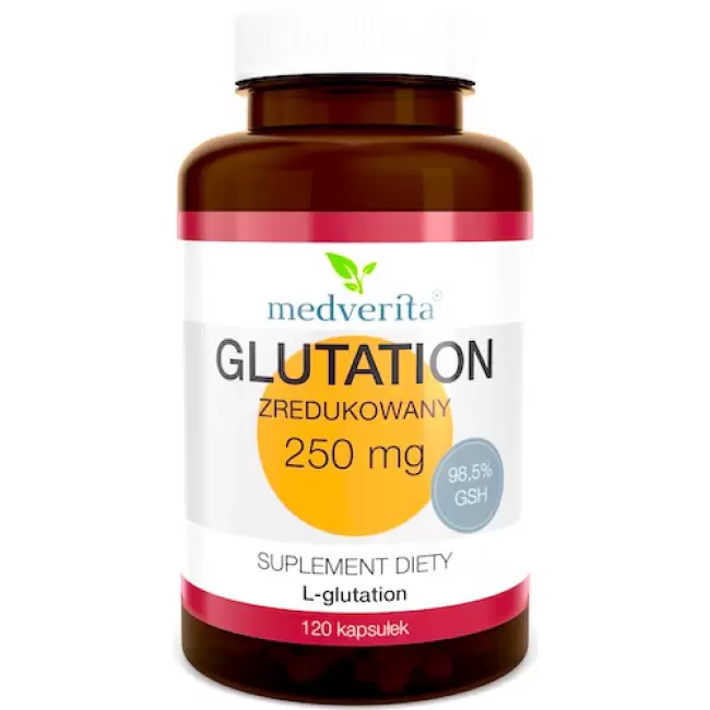 Medverita Glutation zredukowany 250mg 120kaps - suplement diety