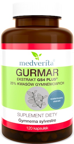 Medverita Gurmar ekstrakt 120kaps kwasy gymnemowe 25% - suplement diety