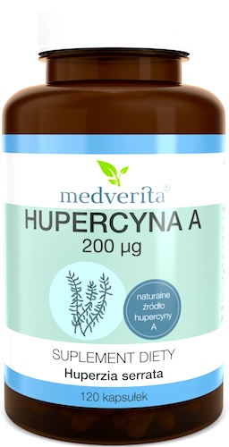 Medverita Hupercyna A 200mcg 120kaps - suplement diety Huperzine Pamięć Koncentracja