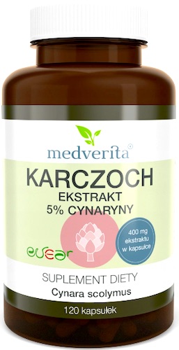 Medverita Karczoch ekstrakt 5% cynaryny 400mg 120kaps - suplement diety