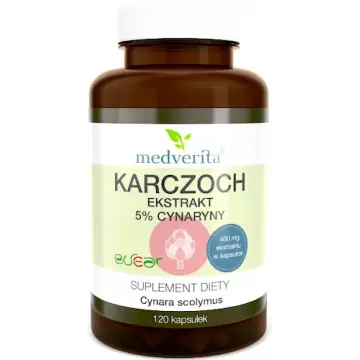 Medverita Karczoch ekstrakt 5% cynaryny 400mg 120kaps - suplement diety