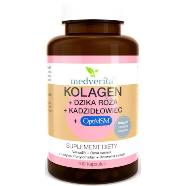 Medverita Kolagen Verisol + Dzika Róża + Kadzidłowiec + OptiMSM 100kaps - suplement diety