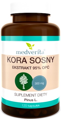 Medverita Kora Sosny Ekstrakt 95% OPC 120kaps - suplement diety