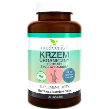 Medverita Krzem organiczny z pędów bambusa 100mg 120kaps vege - suplement diety