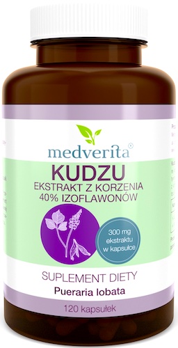 Medverita Kudzu ekstrakt z korzenia 40% izoflawonów 300mg 120kaps - suplement diety