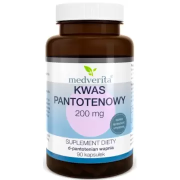 Medverita Kwas Pantotenowy 200mg 90kaps - suplement diety