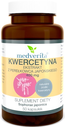 Medverita Kwercetyna 400mg ekstrakt z perełkowca japońskiego 98% 50kaps - suplement diety