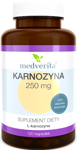 Medverita L-karnozyna 250mg 120kaps - suplement diety