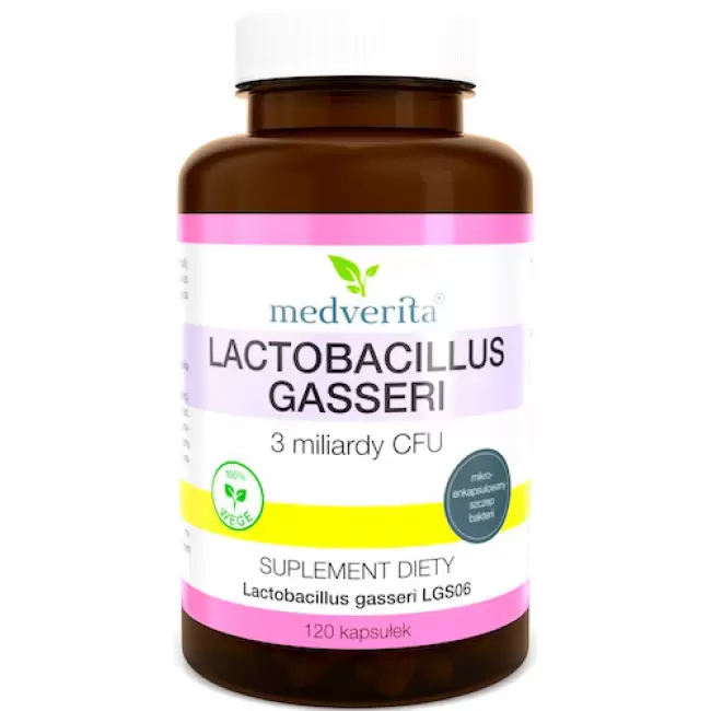 Medverita Lactobacillus gasseri 3 miliardy CFU 120kaps - suplement diety Probiotyk 3mld CFU