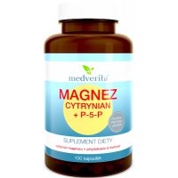 Medverita Magnez Cytrynian + Witamina B6 P-5-P 100kaps - suplement diety