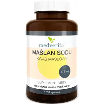 Medverita Maślan Sodu 230mg 76% Kwasu Masłowego 120kaps - suplement diety