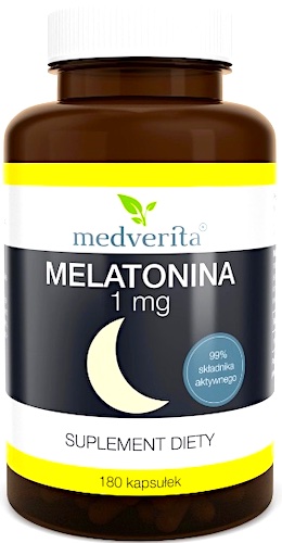 Medverita Melatonina 1mg 180kaps - suplement diety