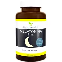 Medverita Melatonina 1mg 180kaps - suplement diety Zdrowy Sen Jet Lag