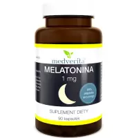 Medverita Melatonina 1mg 90kaps - suplement diety Zdrowy Sen Jet Lag