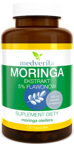 Medverita Moringa Oleifera ekstrakt 5% Flawonów 120kaps - suplement diety