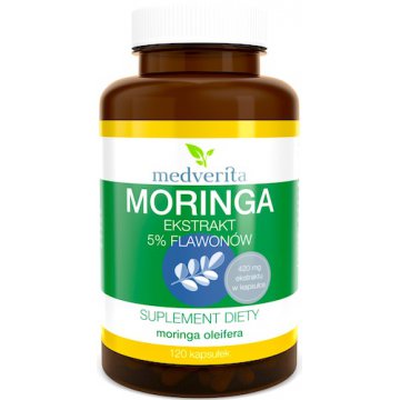 Medverita Moringa Oleifera ekstrakt 5% Flawonów 120kaps - suplement diety