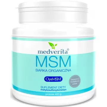 Medverita MSM Siarka Organiczna OptiMSM 400g proszek - suplement diety