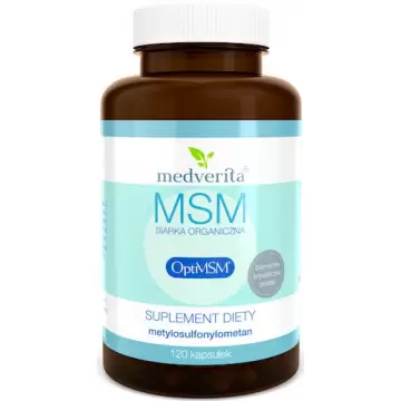 Medverita MSM siarka organiczna OptiMSM® 500mg 120kaps - suplement diety