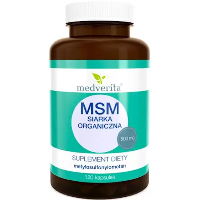 Medverita MSM Siarka Organiczna 120kaps - suplement diety