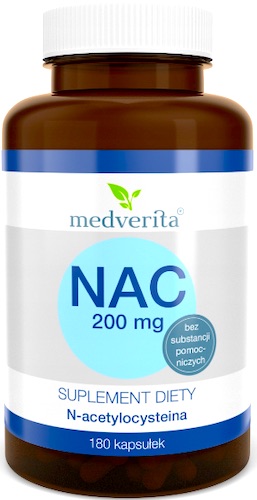 Medverita NAC 200mg 180kaps - suplement diety