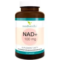 Medverita NAD+ Dinukleotyd Nikotynoamidoadeninowy 100mg 120kaps - suplement diety Mitochondria Regeneracja