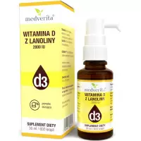 Medverita Naturalna Witamina D3 2000IU krople 30ml - suplement diety