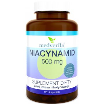 Medverita Niacynamid 500mg 100kaps Amid Kwasu Nikotynowego - suplement diety
