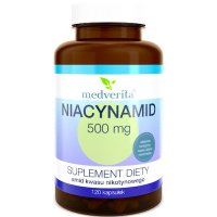 Medverita Niacynamid 500mg 100kaps Amid Kwasu Nikotynowego - suplement diety