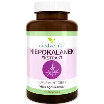 Medverita Niepokalanek ekstrakt Vitex 500mg 120kaps - suplement diety Menopauza
