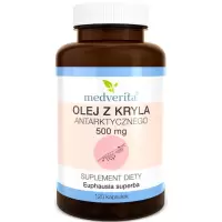 Medverita Olej z kryla antarktycznego Krill Oil 120kaps - suplement diety Omega-3 DHA Astaksantyna Odporność